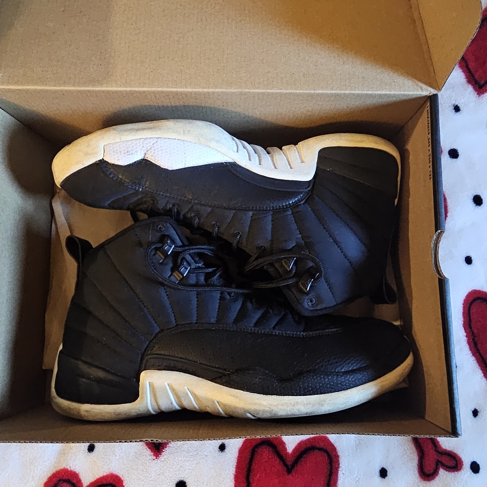 Jordan Air 12 Retro Black, Red, and White